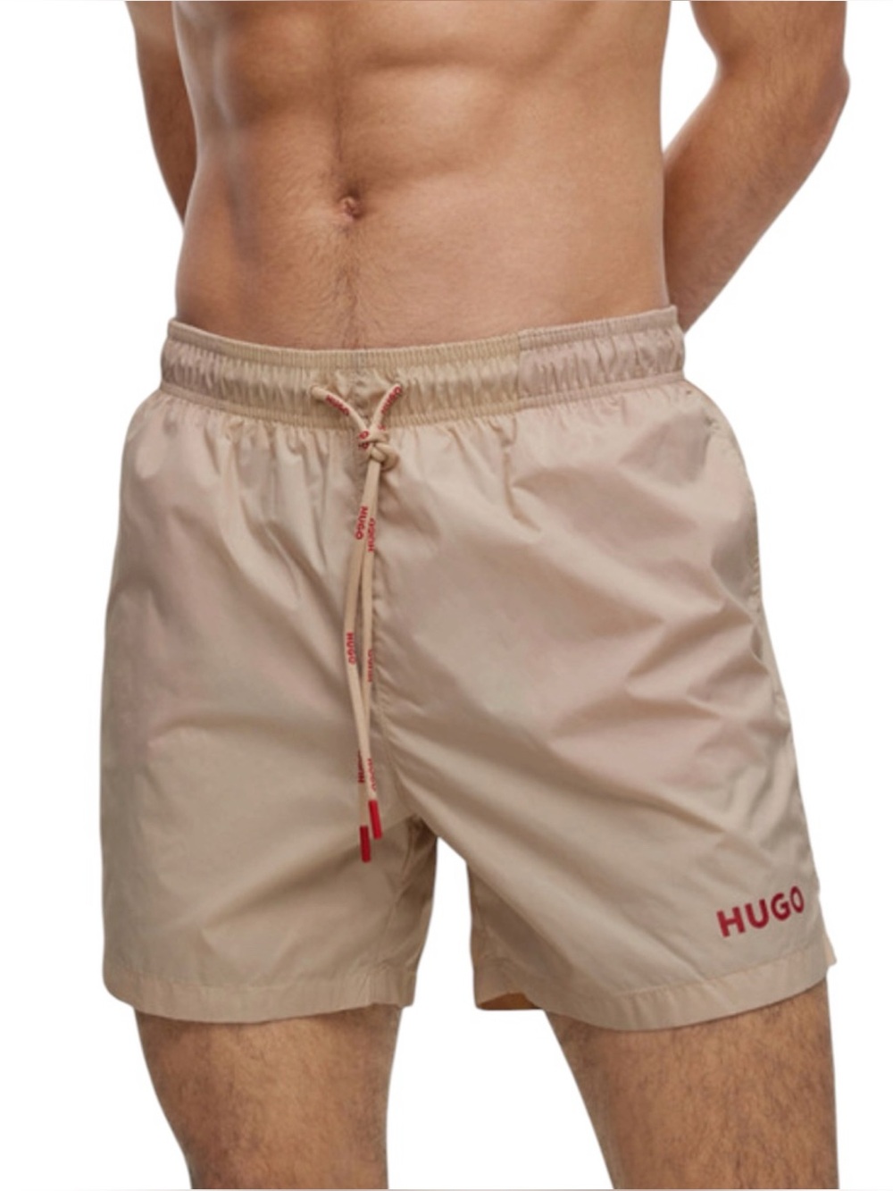 HUGO Haiti Light Beige Swim Shorts‎